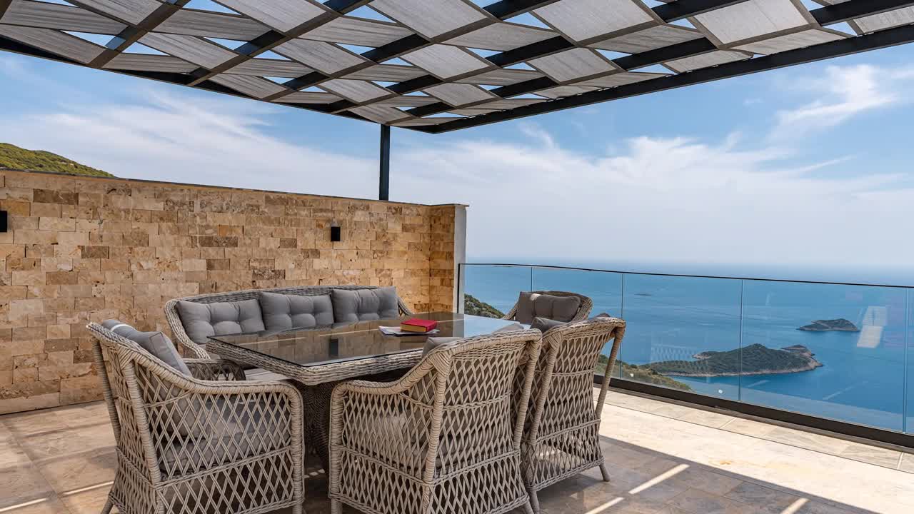 Terrace input still used to generate the Mediterranean Villa concept film